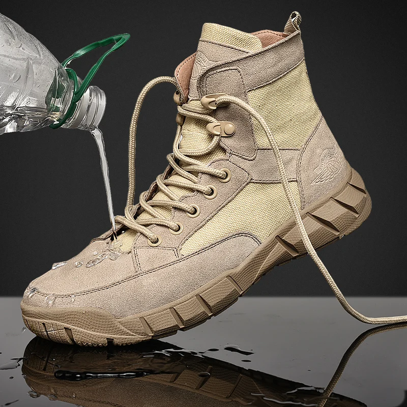 Уличные мужские походные ботинки водонепроницаемые дышащие тактические