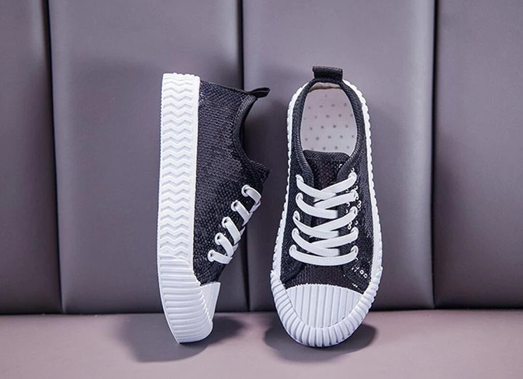 New Kids Girls Children Sequins Candy Colors Hip Hop Dance Shoes Princess Sneakers 4 5 6 8 9 10 11 12 13 Years image 4