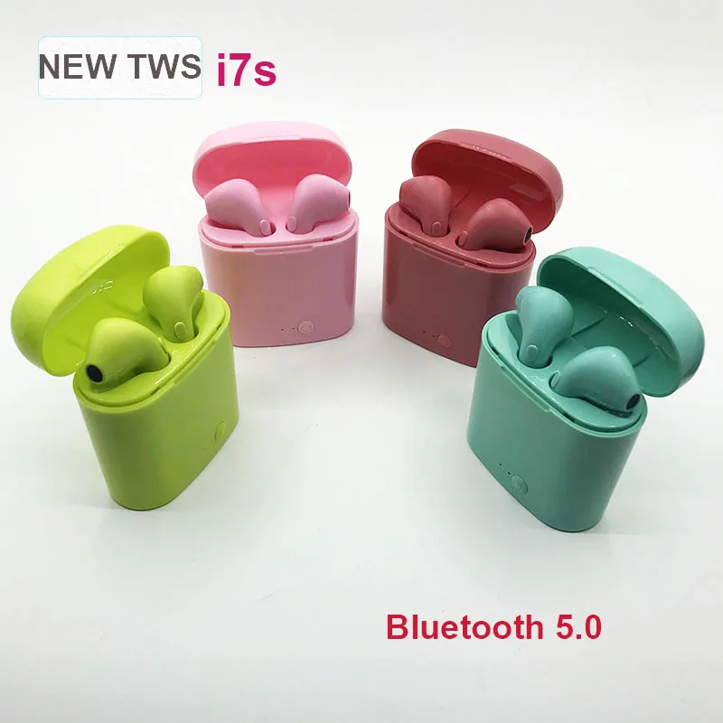 I7S TWS Спортивная bluetooth гарнитура со стерео беспроводным микрофоном беспроводная