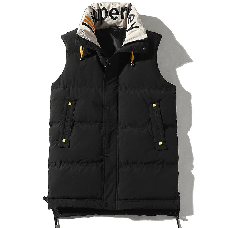 Новинка 2020 зимняя модная трендовая новая куртка без рукавов с воротником-стойкой