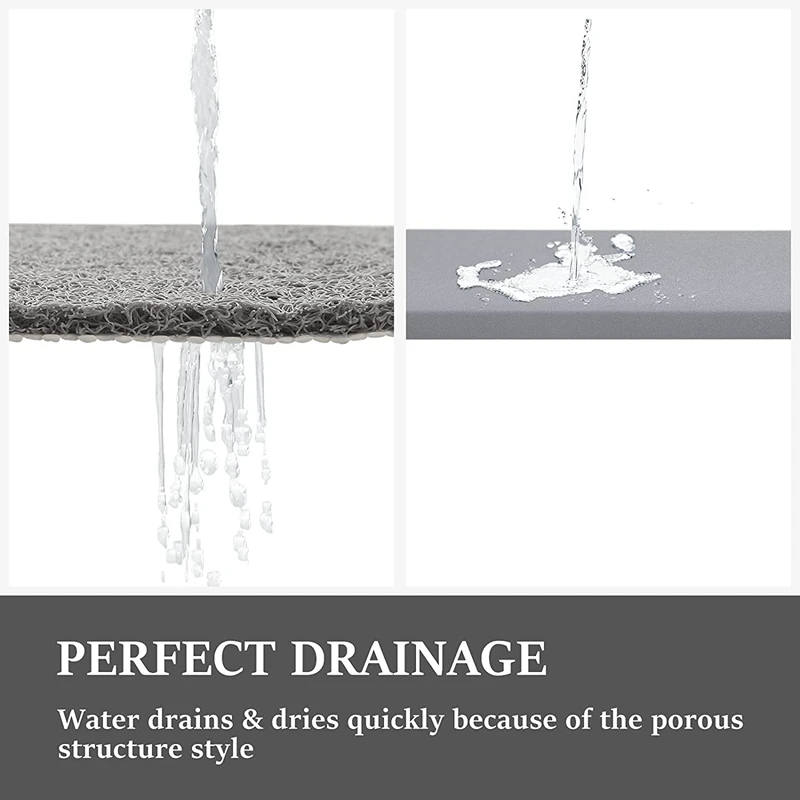 

Shower Mat Bathtub Mat,2 Pack,24 x 16 Inch, Non-Slip Bath Mat with Drain, Quick Drying PVC Loofah Bath Mat