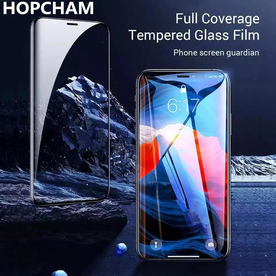 Закаленное стекло с полным покрытием для iPhone 11 Pro 2019 XR X XS Max защита экрана Защитное