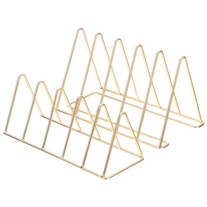 

1 Set Double-layer Triangle Bookshelf Desktop Retractable Book Storage Rack