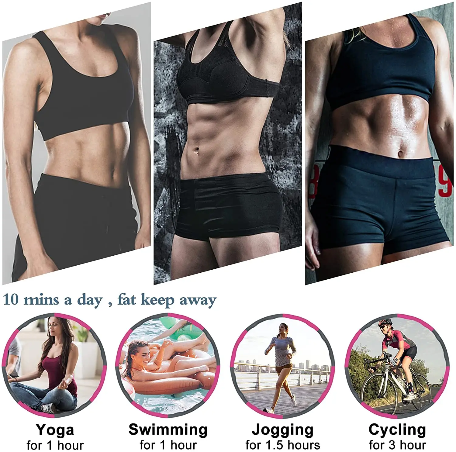 Weighted Fitness Circle Suitable For Adults And Beginners 8-Section Detachable Design Exercise Equipment | Спорт и развлечения