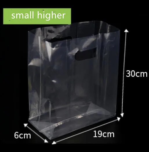 

Пластиковые прозрачные пакеты с ручками, 100 шт