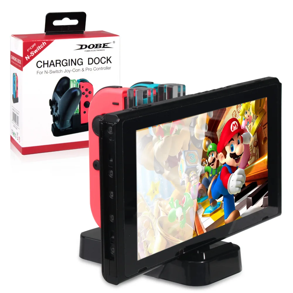 

Для Nintendo Switch Joy-Con Зарядное устройство USB зарядная док-станция для Pro контроллера с светодиодный зарядным портом 5