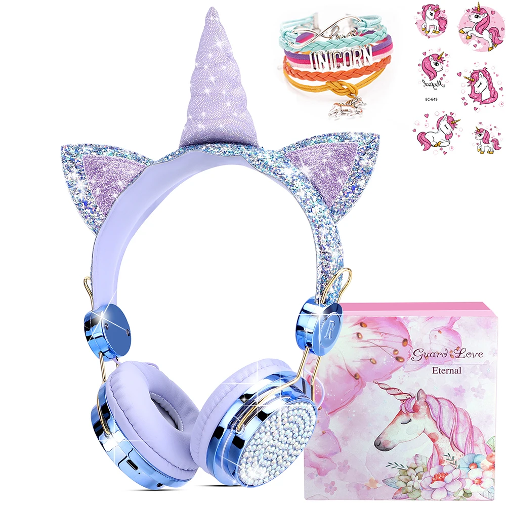 наушники беспрводные беспроводной Беспроводной Дети Наушники для девочек Unicorn