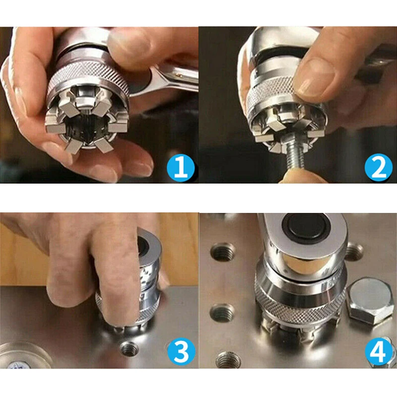 Универсальная втулка 3/8 дюйма 10-19 мм регулируемая Шестигранная головка