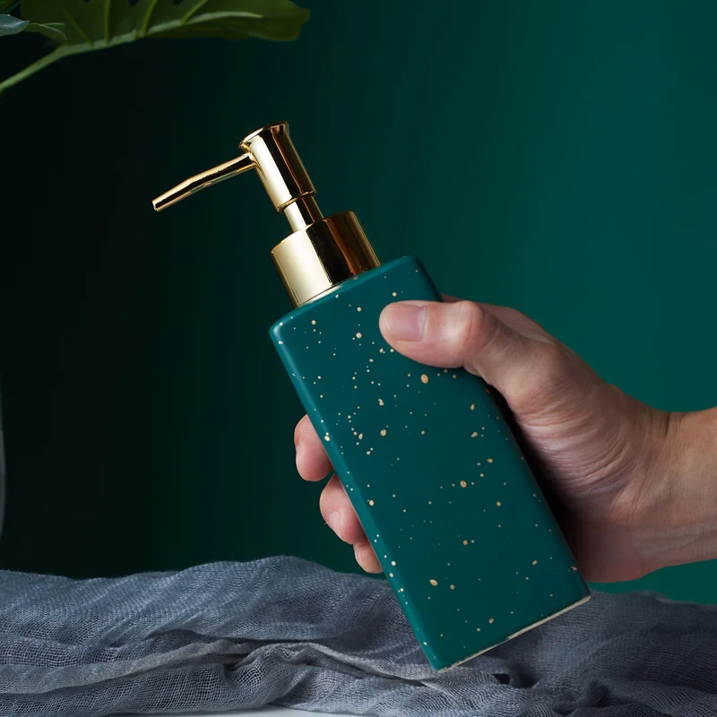 350 мл квадратный круглый керамический дозатор мыла бутылка для шампуня