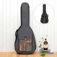 40 41 inch bohemian style knitted acoustic guitar case gig bag double straps pad cotton thickening soft cover waterproof
