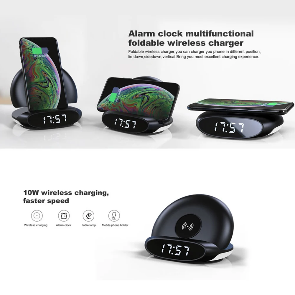 

New Multi-function Foldable Wireless Charger 5w/7.5w/10w Fast Charge For Room Office For Apple Iphone 8/8P Iphone X Smart Phone