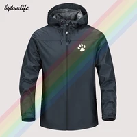 the footprints of wolf outdoor mountaineering windproof jacket hooded comfortable men women fashion high quality asian size
