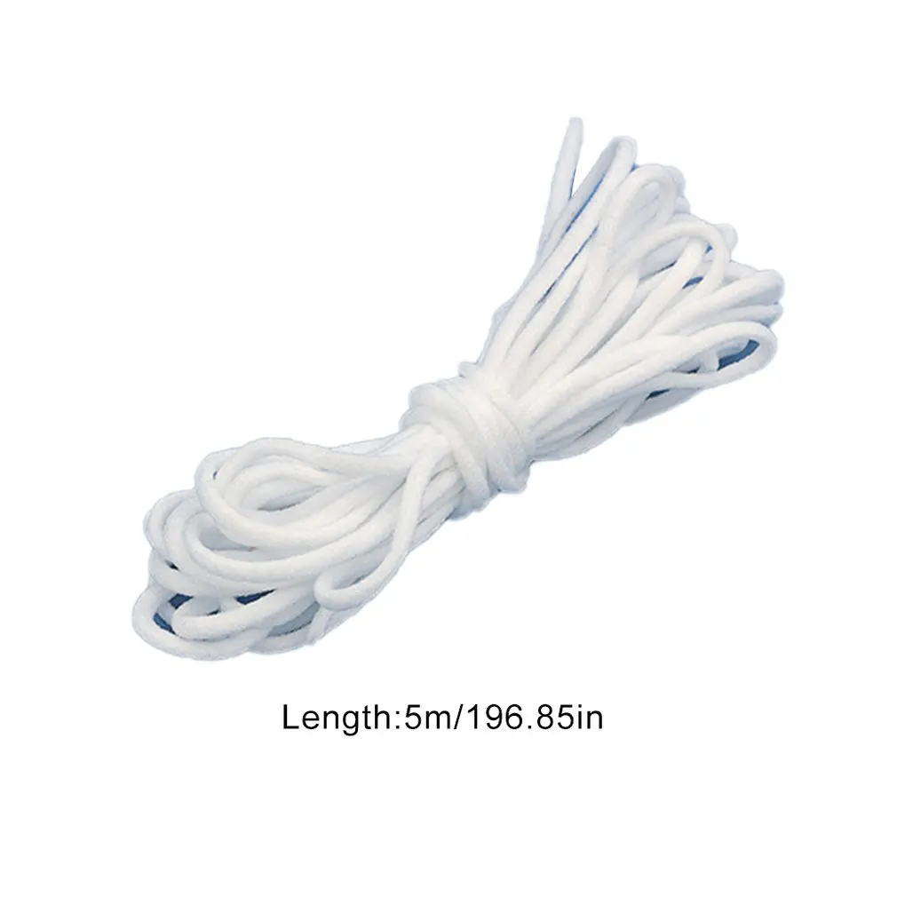 

3mm Round elastic band elastic rope Oil core with strap elastic strap Mask shoes and hat rope Circle center 1 pcs