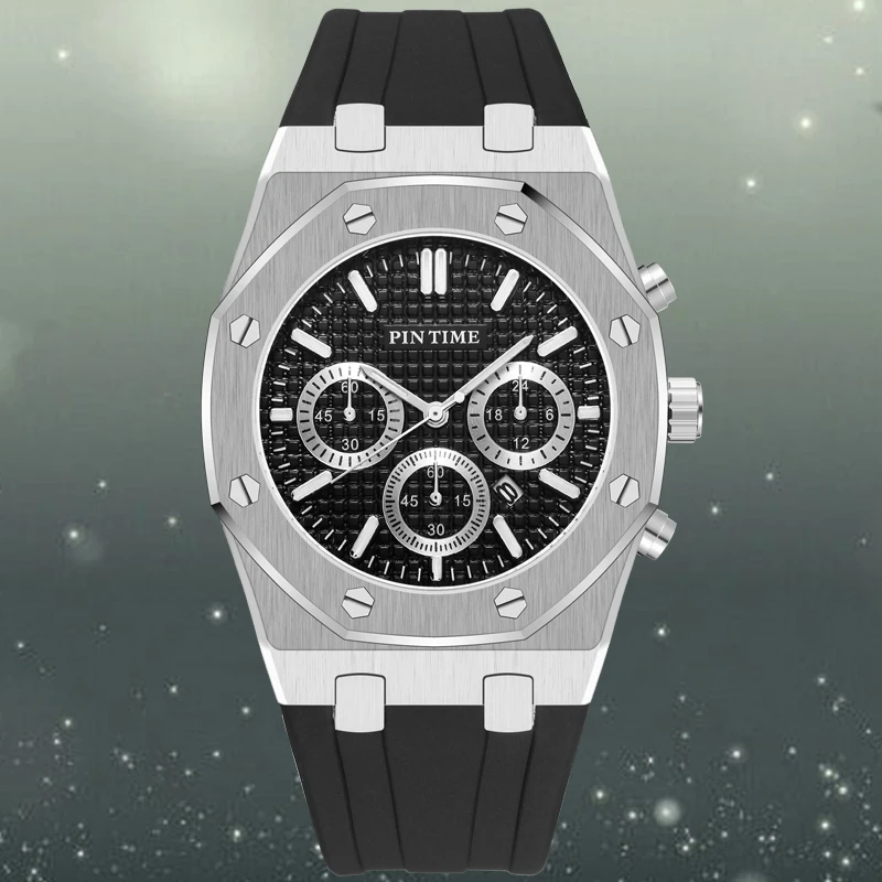 Часы наручные PINTIME Мужские кварцевые спортивные водонепроницаемые брендовые