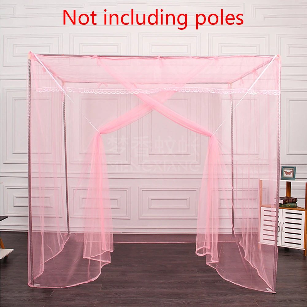 

Bed Opening Square Top Home Decoration Anti Insect Mesh Solid Mosquito Net Polyester Dormitory Double Summer Canopy