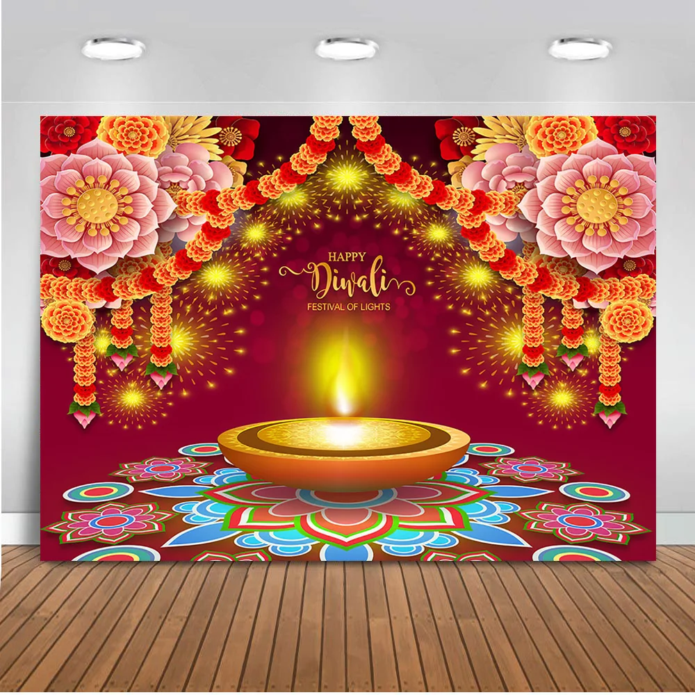 MOCSICKA счастливый Diwali фон для фотосъемки свечи светильник фотостудии Золотые