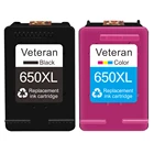Чернильный картридж Veteran 650XL, замена для HP 650 XL hp 650 Deskjet 1015 1515 2515 2545 2645 3515 3545 4515 4645 (черный, трехцветный)