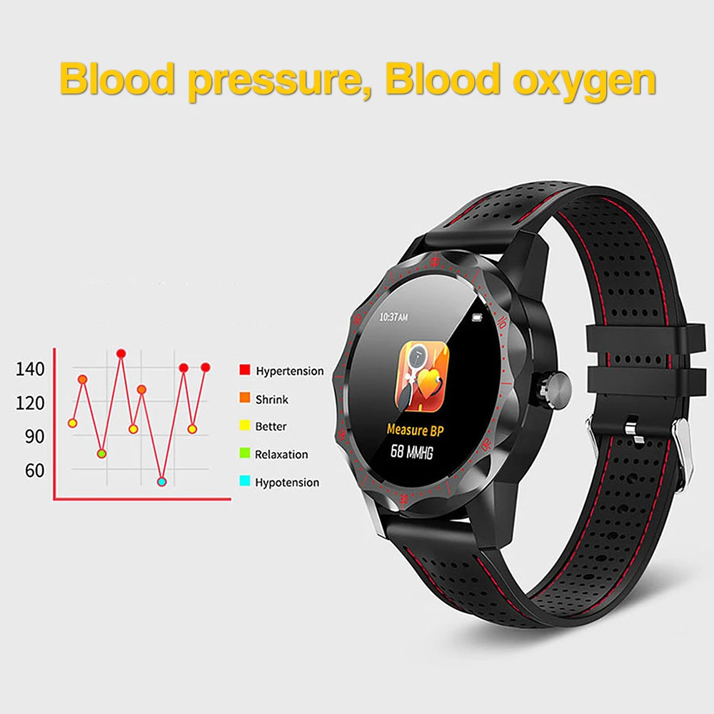 

Smart Fitness Bracelet Women Men Fitness Tracker Watch Heart Rate Blood Pressure Waterproof Step Counter Calorie Counter Monitor