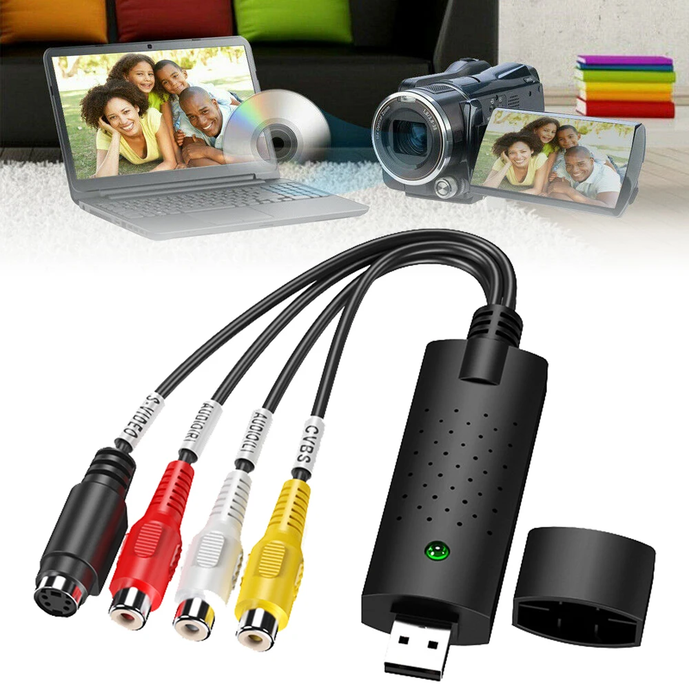 

USB 2.0 to RCA cable adapter converter Audio Video Capture Card Adapter PC CableS For TV DVD VHS capture device 630