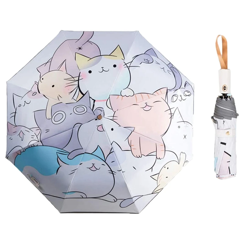 

Kids Umbrella Automatic Open Umbrella Cartoon Waterproof And UV-Resistant Umbrella Compact Umbrellas For Girls Boys