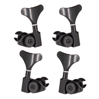 4pcs 2l2r black electric bass replacement closed tuning pegs tuners key machine heads screws zinc alloy guitar parts
