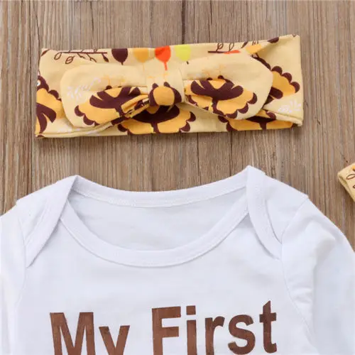 Новый комплект одежды на День Благодарения из 4 предметов повязка голову для