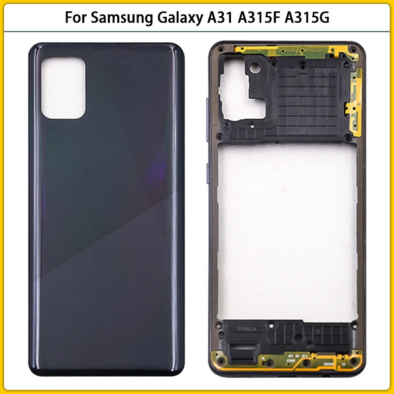 

Пластиковый корпус для Samsung Galaxy A31, A315F, A315G, A315N, A315, корпус средней рамки + задняя крышка аккумулятора + клейкая лента