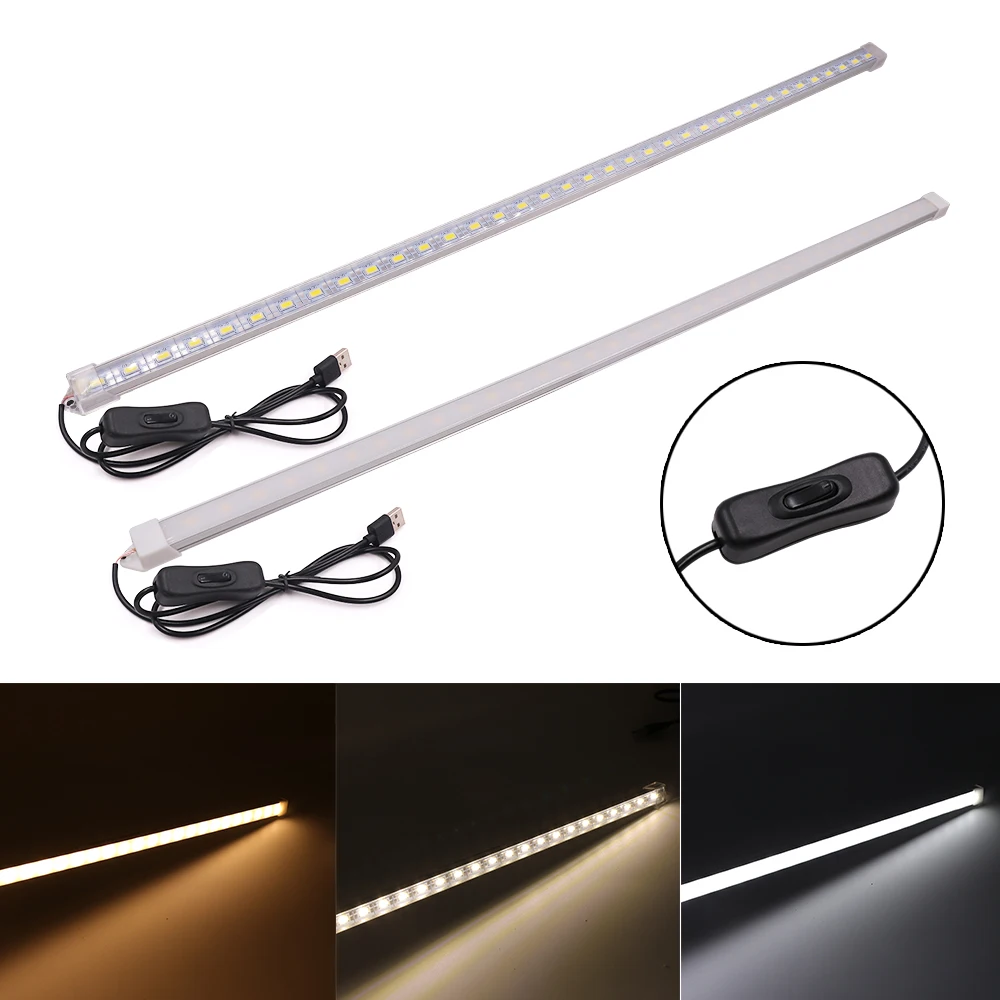

USB 5V LED Bar Light Rigid Led Strip 5630 Hard Tube Lamp with On/Off Switch LED Lights Bar Cold White/Warm White/Natural White