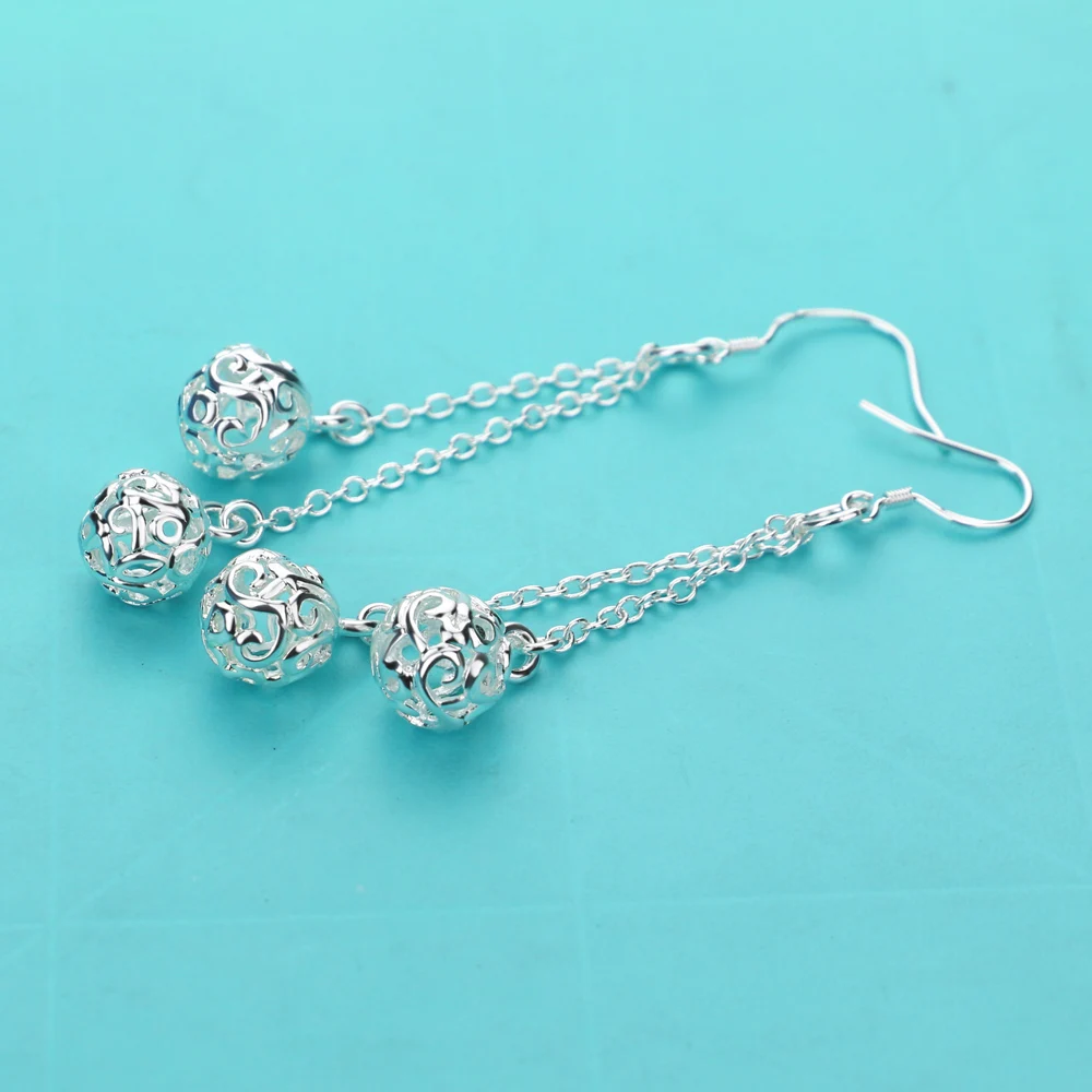 Женские серьги подвески с кисточками из серебра 925 пробы|Серьги-подвески| |