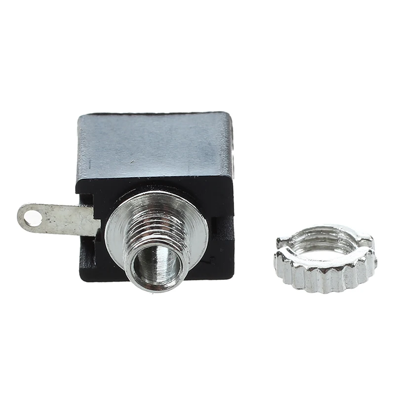 Черный 3 Pin 2 5 мм Женский аудио Моно наушники Домкраты Разъем 10 шт.|Аксессуары для