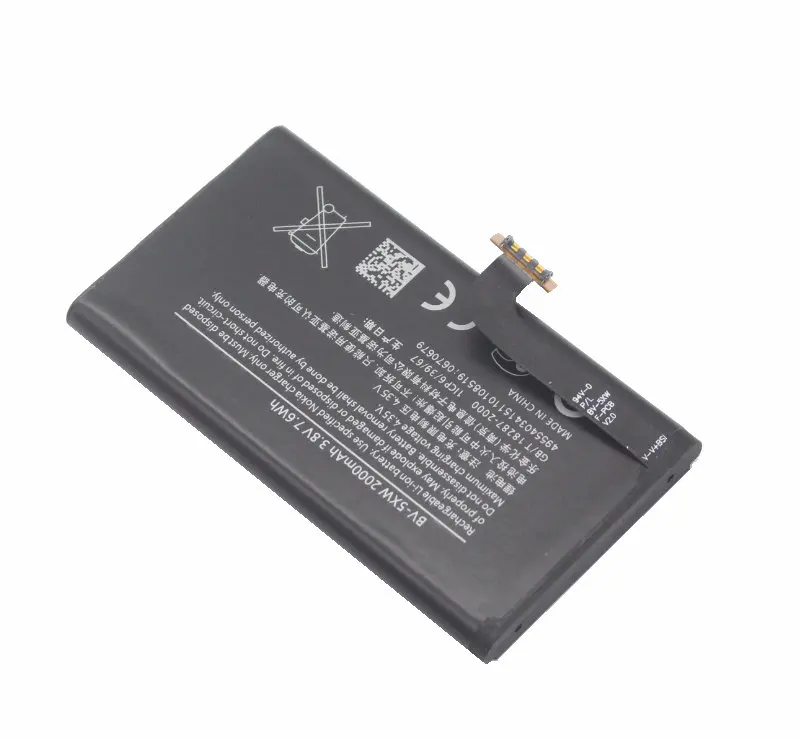 1x2000 мАч фотоаккумулятор для Nokia Lumia 1020 EOS BV 5XW RM 876 875 877|Аккумуляторы мобильных