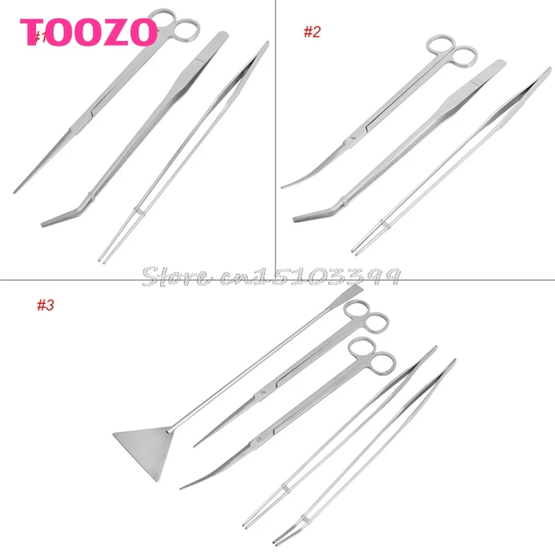 

3/5Pcs Aquarium Maintenance Tools Kit Tweezers Scissors For Live Plants Grass