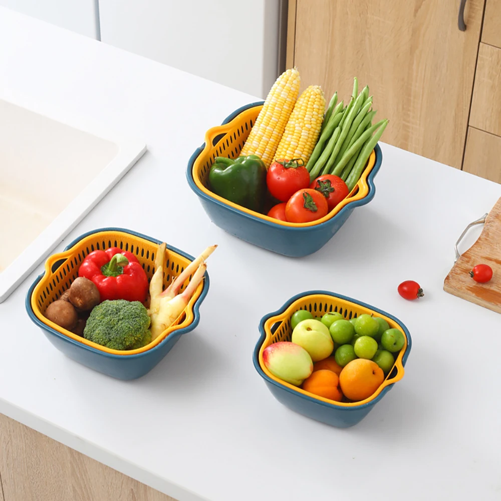 

Six-piece Set Kitchen Vegetable Washing And Draining Basket Fruit