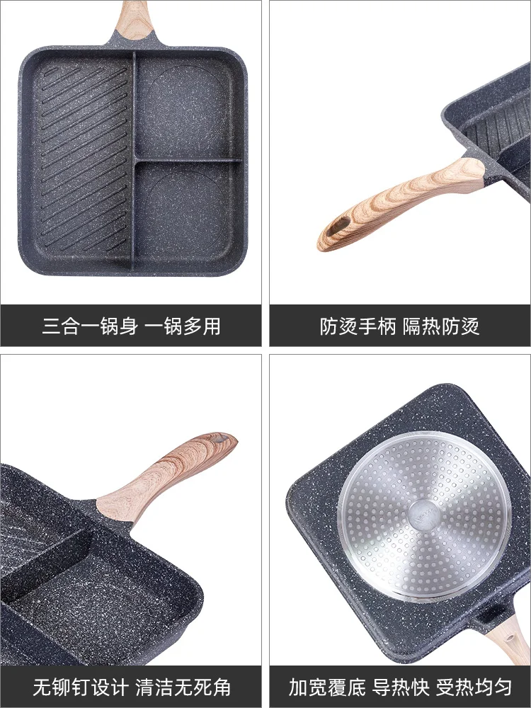 

Frying Cooking Kitchen Pans Iron Pancake Nonstick Breakfast Fried Egg Steak Pan Crepe Casserole Cuisine Cooking Utensils DF50PDG