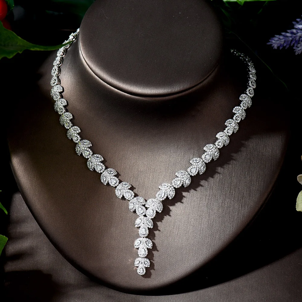 HIBRIDE классический простой дизайн 2 тона серьги Цепочки и ожерелья ювелирные