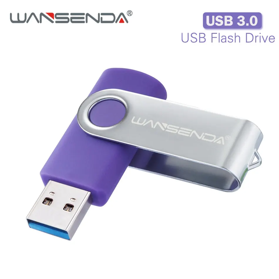 Новая usb 3 0 WANSENDA USB флешка Вращающаяся ручка накопитель 16 ГБ 32 64 Гб 128 256 Флешка
