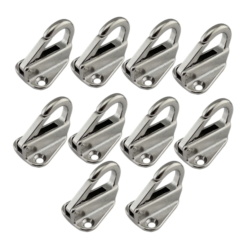 

10Pcs 43mm Stainless Steel Fending Hooks Fender Spring Hook Snap Attach Rope Boat Sail Tug Ship Marine Hardware