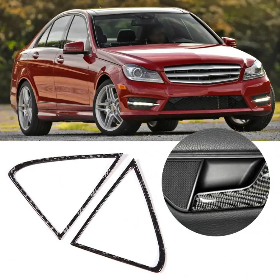 Карбоновая задняя дверь аудио динамик рамка Накладка подходит для Mercedes Benz C Class W204