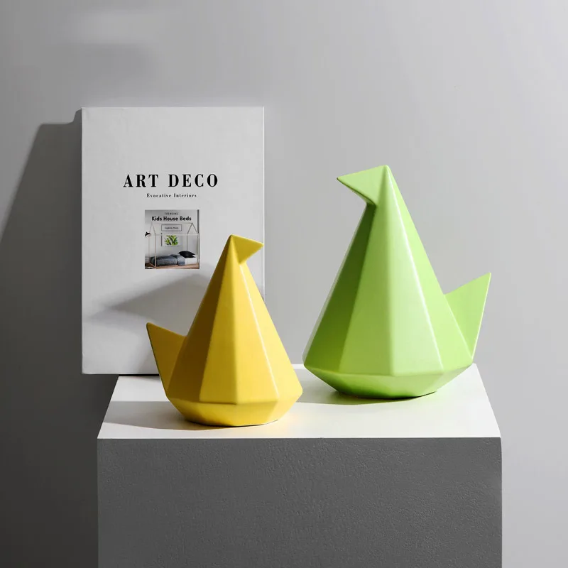 Креативное керамическое украшение в виде птицы освещение роскошное для дома