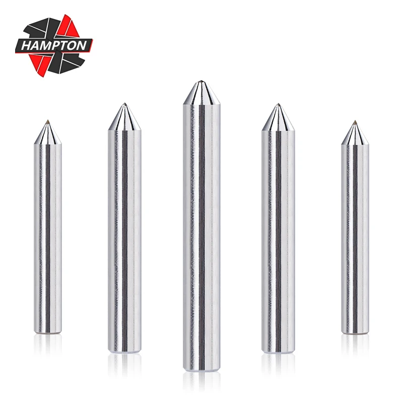 

Алмазное гравировальное долото Hampton 6,35 мм 60 100 120 градусов гравировальные резаки металлический камень PCB Bit CNC режущие инструменты фреза