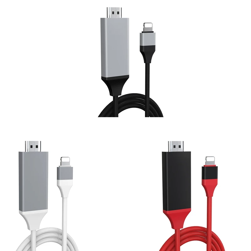 

8Pin to HDMI Cable Converter to HDMI Cable Adapter USB Charging Cable 1080P 720P HD 4K HDTV Video D30 for iPhone iPad