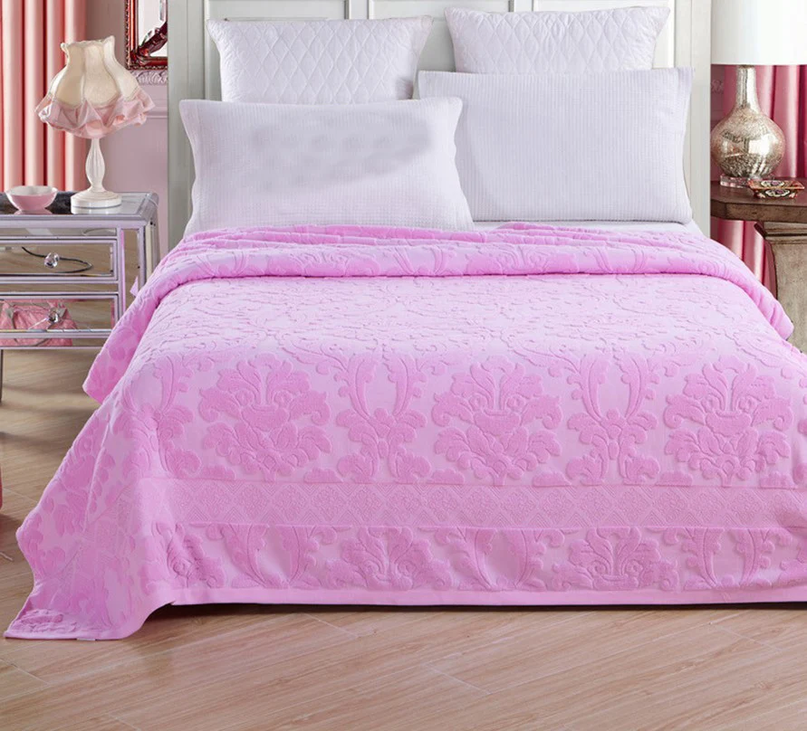 Однотонное покрывало для кровати жаккардовое Хлопковое одеяло автомобильного