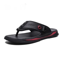 brand new mens flip flops leather slippers summer fashion beach sandals shoes for men sandalia masculina