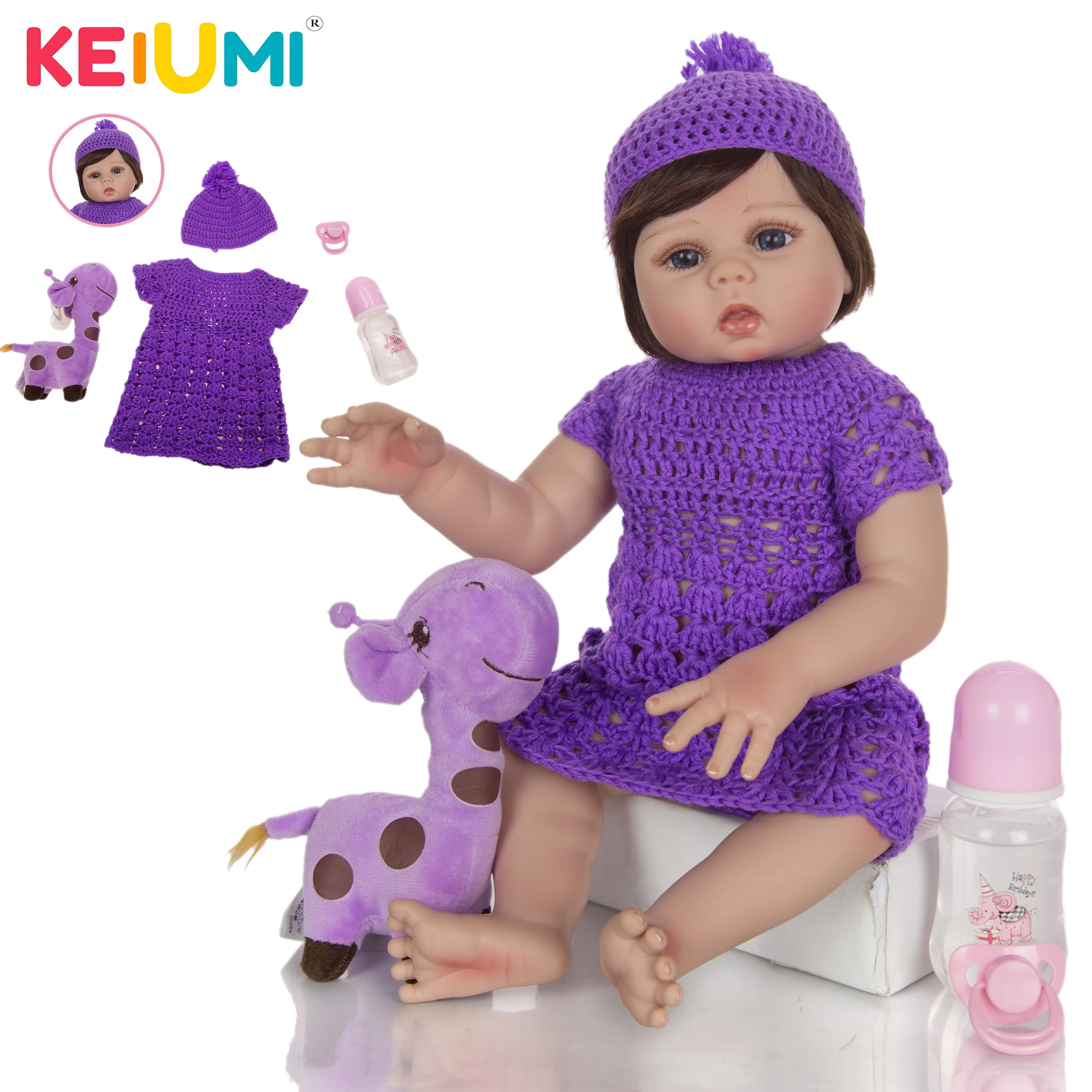 KEIUMI новый водонепроницаемый дизайн 19 дюймов кукла новорожденная девочка