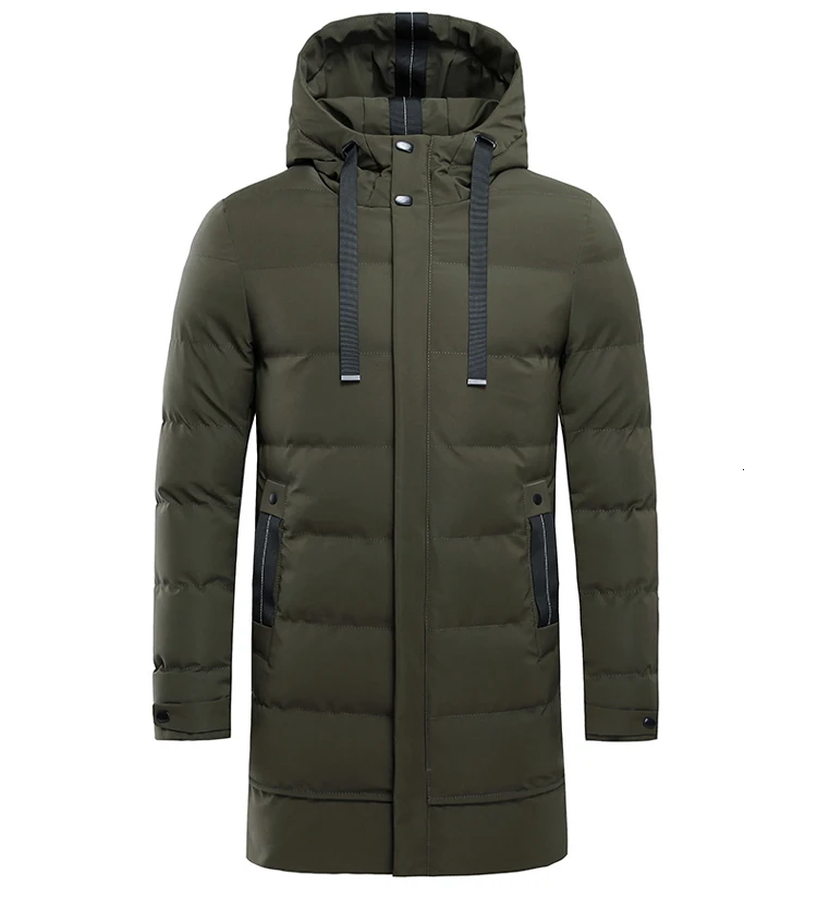 

New Men's Parkas Long Cotton Winter Jacket Coat For Men Brand Bomber Jacket Thick Parka Homme Warm Tops -20 Degree