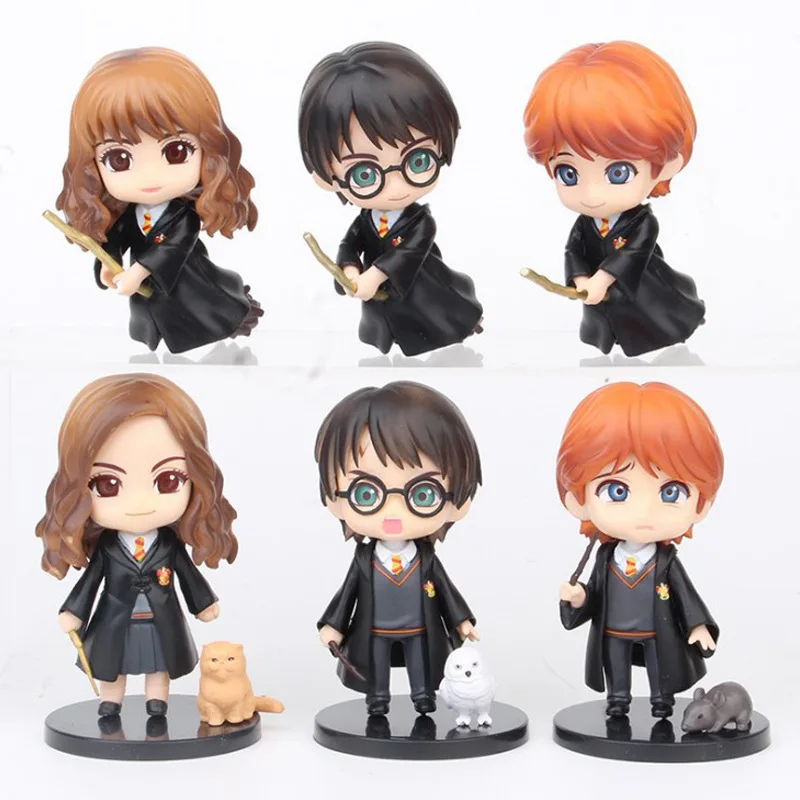 Кино и ТВ 6 шт./компл. QPosket harried Weasley Ron Hermione Granger Snape Поттеры ПВХ Витой автомобиль