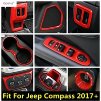 for jeep compass 2017 2021 dashboard air ac vent speaker cup holder reading light decor cover trim red interior accessories