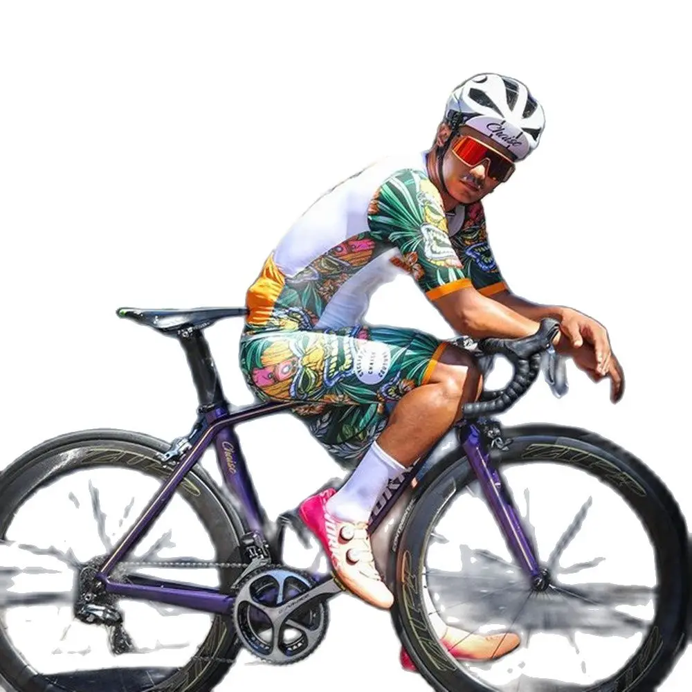 

Cycling Jersey Suit Quick Dry Unisex Triathlon Competitions Short Sleeve Bib Shorts Set Bicycle Clothing Maillot Ciclismo
