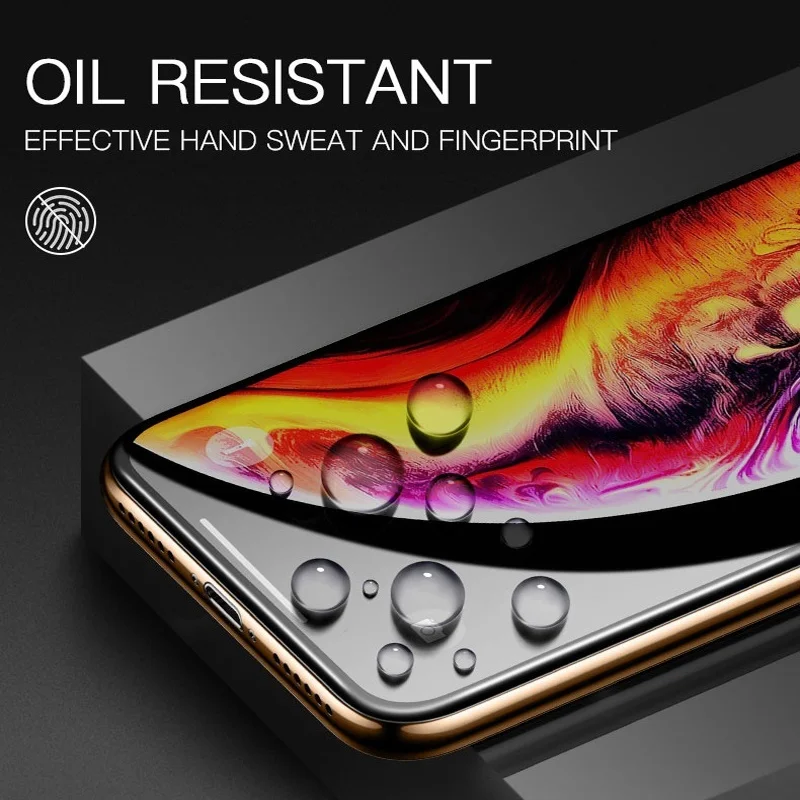 

9999D Curved Protective Tempered Glass For iPhone 11 12 Pro XS Max X XR SE2 Glass Screen Protector on iPhone 7 6 6S 8 Plus Film
