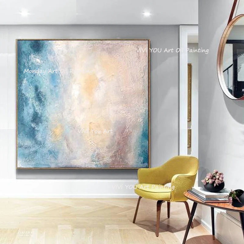 Большая Ручная роспись Абстрактная живопись на холсте лучший подарок